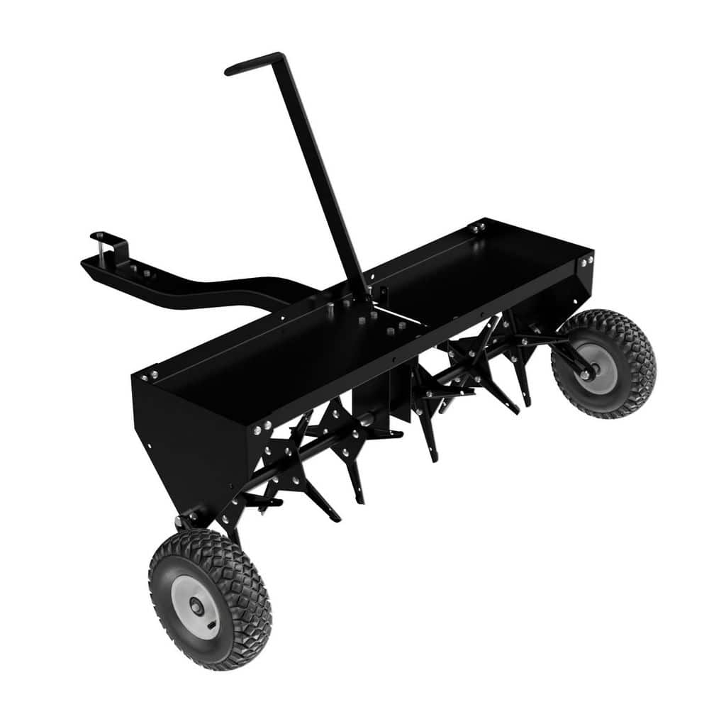 "40"" Tow‑Behind Lawn Dethatcher with Universal Hitch, Tray & Inflatable Wheels for Garden & Farm, Black" price history on PriceWatchPro