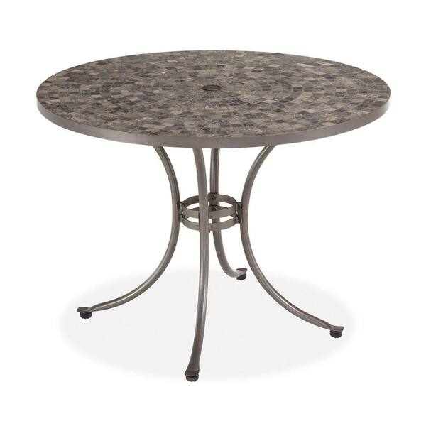 Home Styles Glen Rock Marble 41 in. Round Patio Dining Table