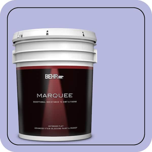 BEHR MARQUEE 5 gal. #P550-3 Lavender Cloud Flat Exterior Paint & Primer