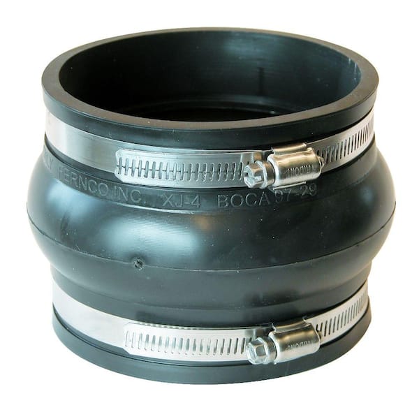 Fernco 4 in. x 4 in. PVC Mechanical Flexible Expansion Coupling