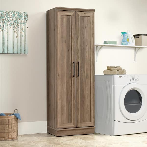 HomePlus 23 in. Salt Oak Wide Storage Cabinet