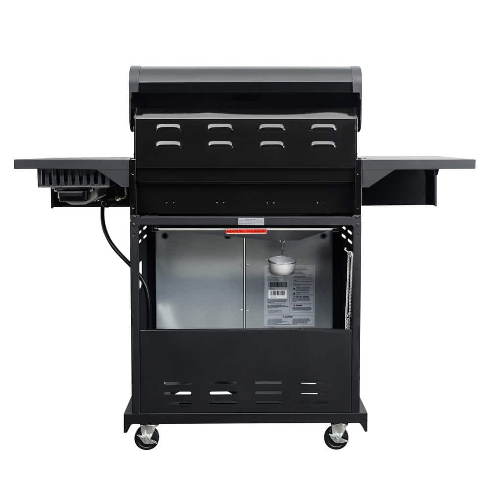 Kenmore Black 4-Burner Propane Gas Grill with Side Burner