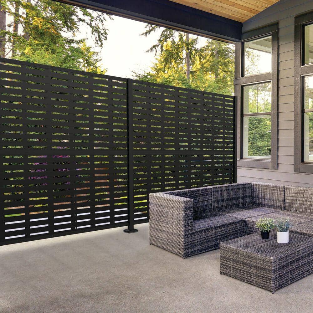Matte Black Aluminum Decorative Screen Panel Frame Kit