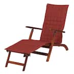 Montlake FadeSafe 69 in. L x 19 in. W Heather Henna Patio Steamer Chaise Slipcover