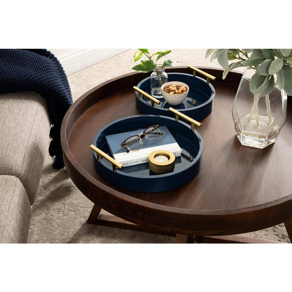 Kate and Laurel Lipton Navy Blue Decorative Tray