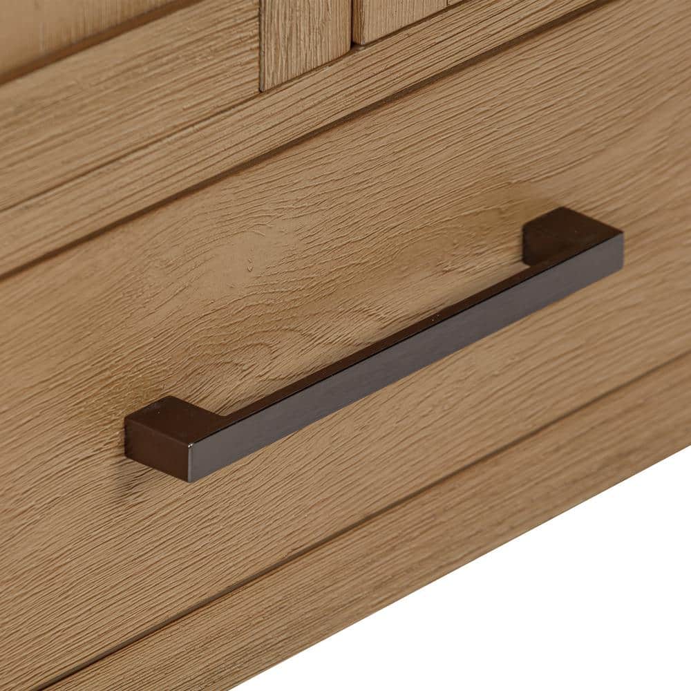 Modero 37" Brushed Oak Vanity with Cala White Stone Top