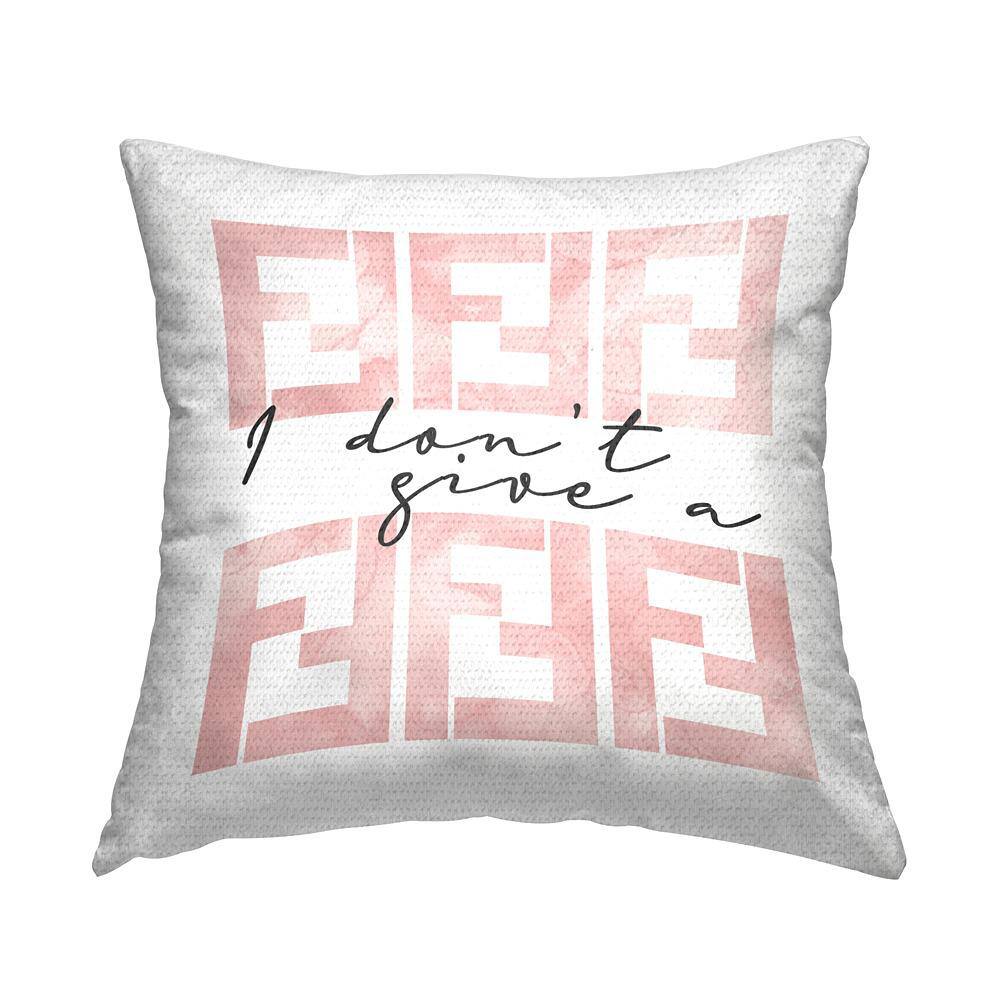 Don't Give A Upscale Fashion Brand Glam Quote Pink Square Outdoor Throw Pillow price history on PriceWatchPro