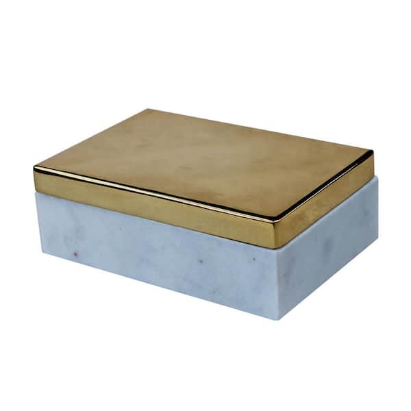 A & B Home Metallic Cloud Small Lidded Trophy