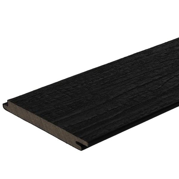 NewTechWood All Weather System 5.5 in. x 192 in. Composite Siding in Shou Sugi Ban (14-Piece)