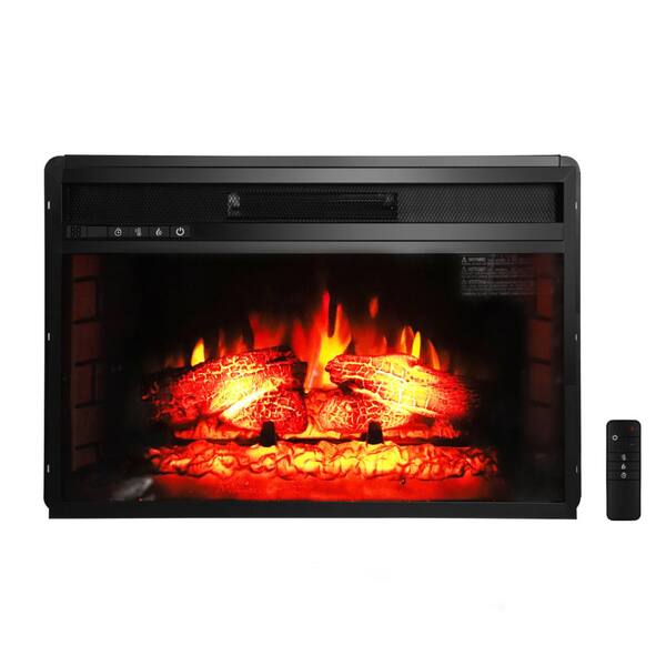 Winado Gorgeous Flame 27 In Electric Fireplace Insert With Remote Control 414731128719 The Home Depot - No Heat Electric Fireplace Insert