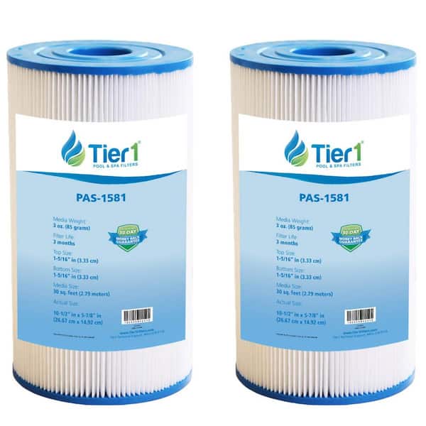 Tier1 5.88 in. Dia. Spa Filter Cartridge for Watkins 31489, Hot Spring and Watkin (2-Pack)