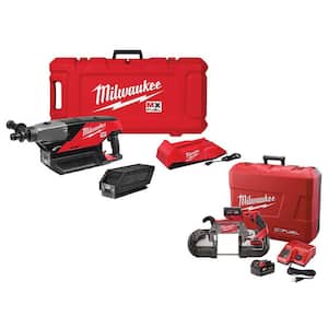 MX FUEL Lithium-Ion Cordless Handheld Core Drill Kit with M18 FUEL Deep Cut Band Saw Kit