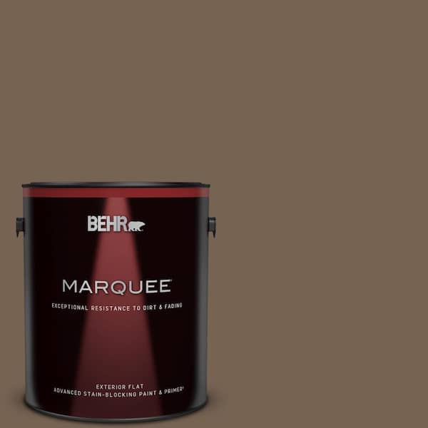 BEHR MARQUEE 1 gal. Home Decorators Collection #HDC-SM14-4 Tan Bark Trail Flat Exterior Paint & Primer