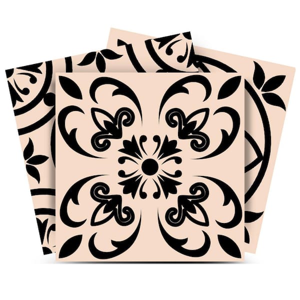 MI ALMA Brown, Black SB28 4 in. x 4 in. Vinyl Peel and Stick Tile (24-Tiles, 2.67 sq. ft./pack)