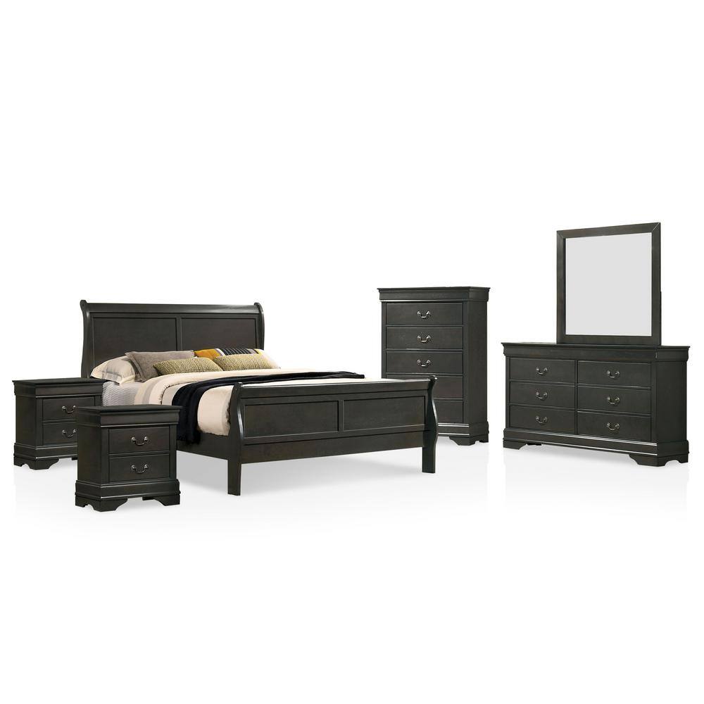Furniture of America Alarcon 6Piece Gray Queen Bedroom Set IDF7966GYQ6PC The Home Depot
