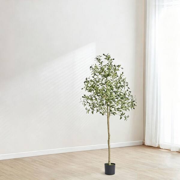 Racxily 60 in. Artificial Olive Tree with Pot YDQ-T3342P473366