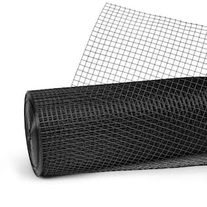 1/2 in. x 3 ft. x 10 ft. 19-Gauge Black Vinyl Coated Hardware Cloth, Multiple Use Welded Wire Fencing Roll