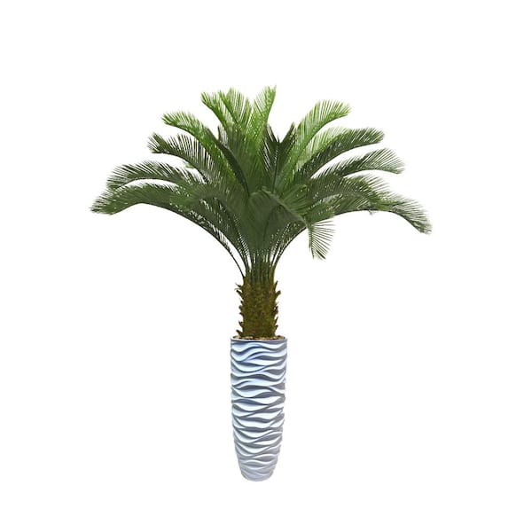 VINTAGE HOME 70 in. Palm Tree Artificial Faux Dcor in Resin Planter