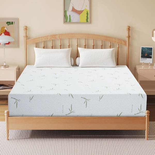 Vesgantti Twin Medium Memory Foam 8 in. Mattress in a Box Made in USA with Bamboo Cover