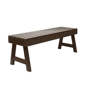 Weatherly 4 ft. 2-Person Weathered Acorn Recycled Plastic Outdoor Picnic Bench