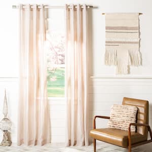 Makena 52 in. W x 96 in. L Sheer Window Panel in Sand