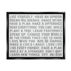 Like Yourself Inspirational Wall Art by Andrea James Floater Frame Typography Wall Art Print 31 in. x 25 in.
