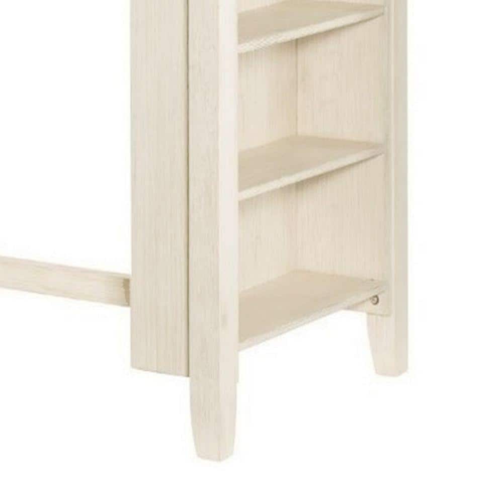 Cottage Charm 60" Two-Tone Wood Counter Height Table with Storage