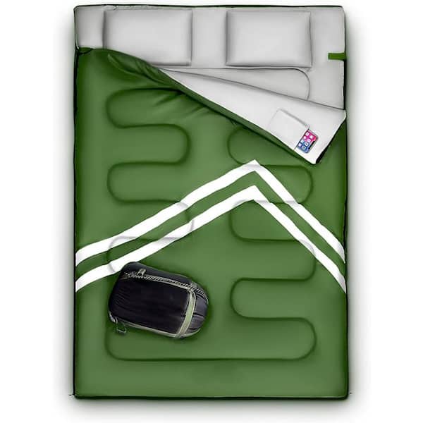 Dyiom Double Sleeping Bag for Adults Mens with Pillow