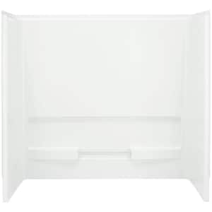 Advantage 31-1/4 in. x 60 in. x 56-1/4 in. 3-Piece Direct-to-Stud Tub and Shower Wall Set in White