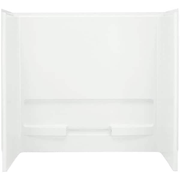 STERLING Advantage 31-1/4 in. x 60 in. x 56-1/4 in. 3-Piece Direct-to-Stud Tub and Shower Wall Set in White