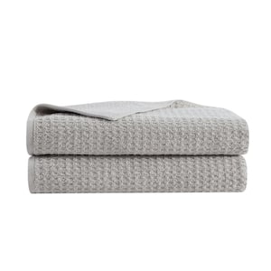 Northern Pacific 2-Piece Gray Cotton Bath Towel Set