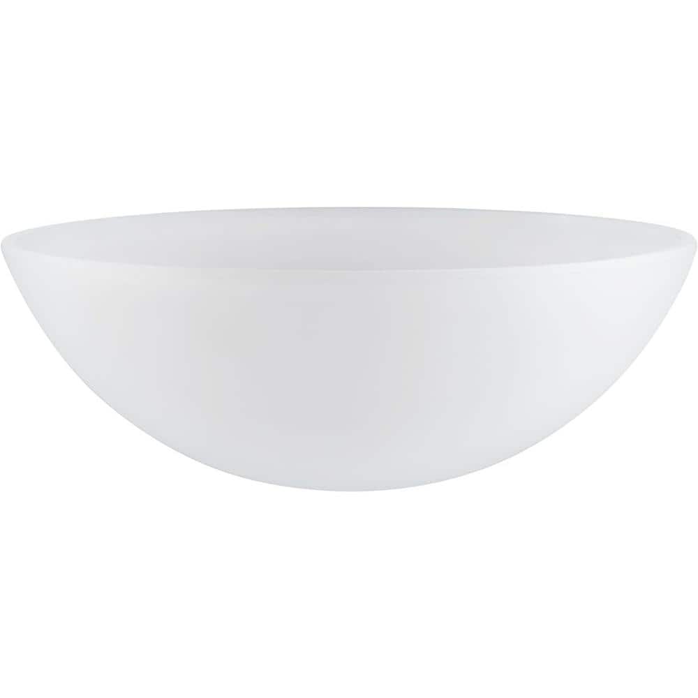 White Frosted Glass Dome Pendant Shade, 10-3/8" Diameter