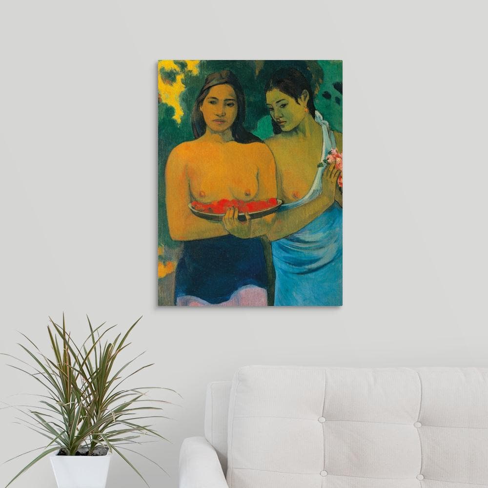 GreatBigCanvas Two Tahitian Women 1899 By Paul Gauguin Canvas Wall   Multi Color Greatbigcanvas Art Prints 2006980 24 18x24 64 1000 