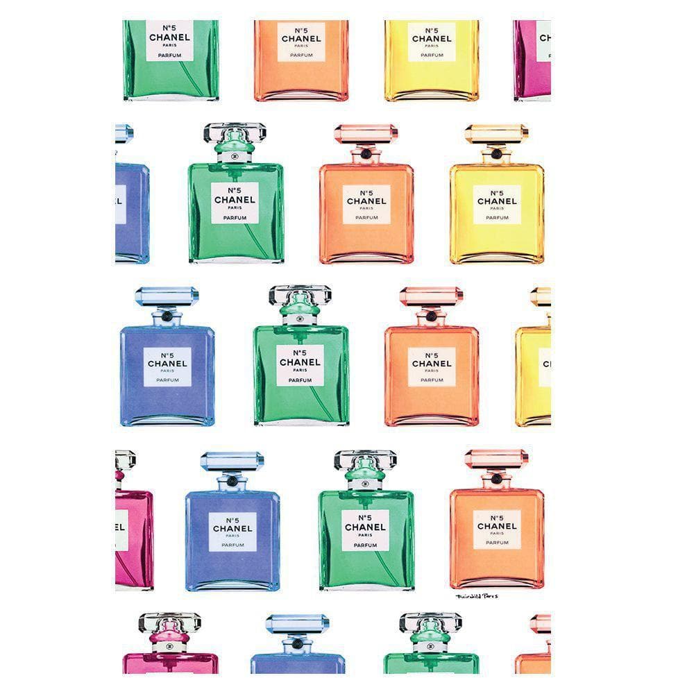 Colorful Fashion Perfume Bottles by Fairchild Paris 1 Piece Unframed Canvas Drawing Print 20 in. x 30 in. price history on PriceWatchPro