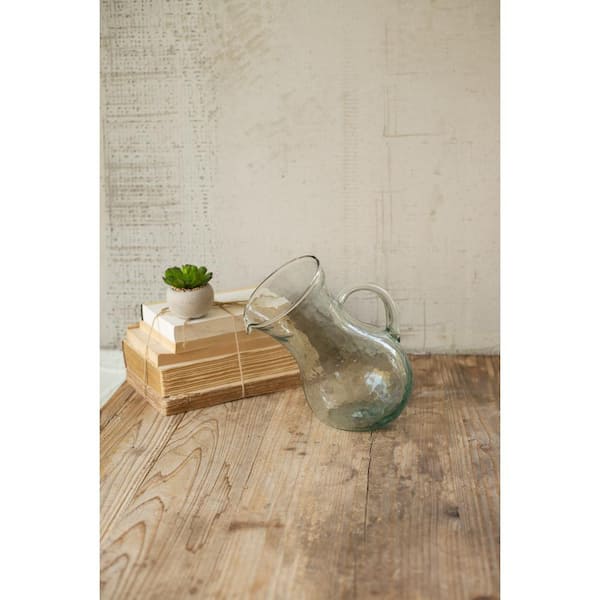 36 oz. Clear Small Glass Pitcher Tilted