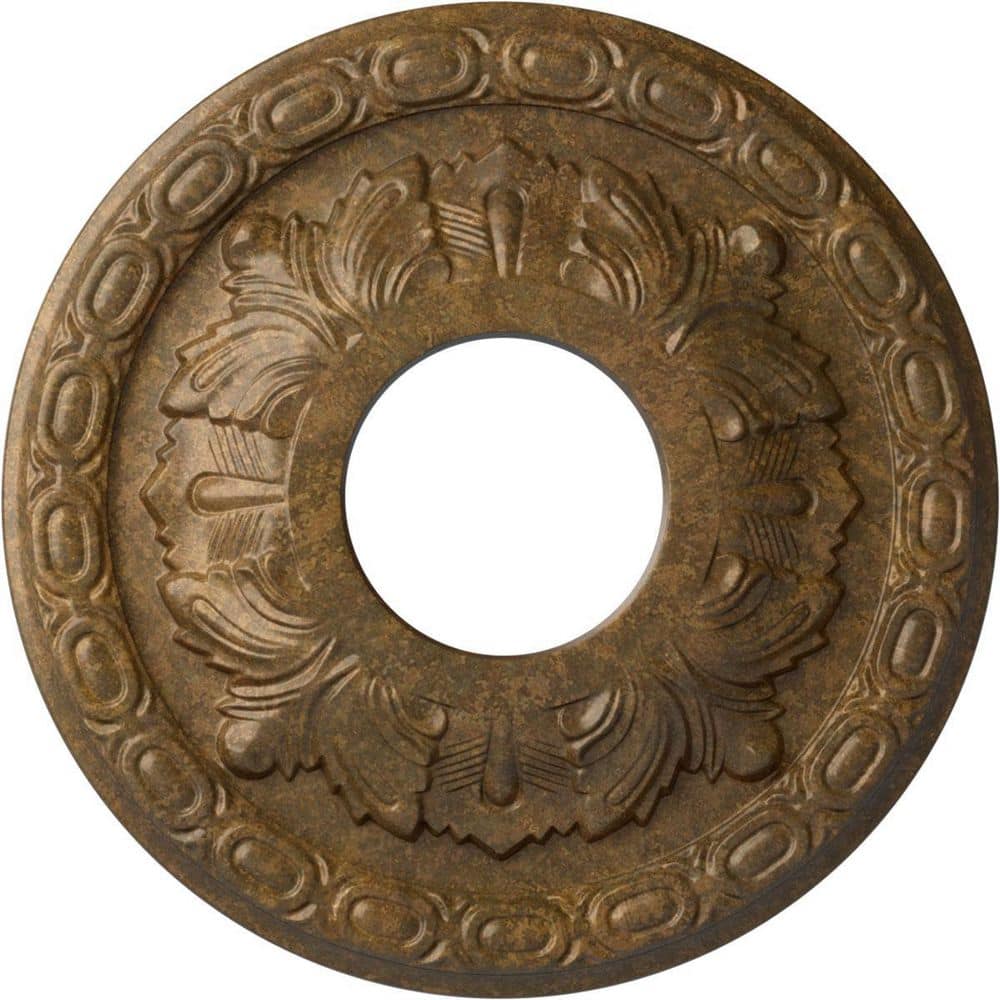 1-1/8 in. x 11-3/8 in. x 11-3/8 in. Polyurethane Leaf Ceiling Medallion, Rubbed Bronze price history on PriceWatchPro