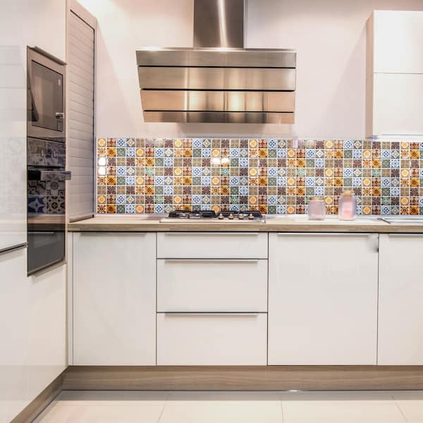 3D Falkirk Retro 10/1000 in. x 38 in. x 19 in. Multicolor Abstract Fractal Patterns PVC Wall Panel
