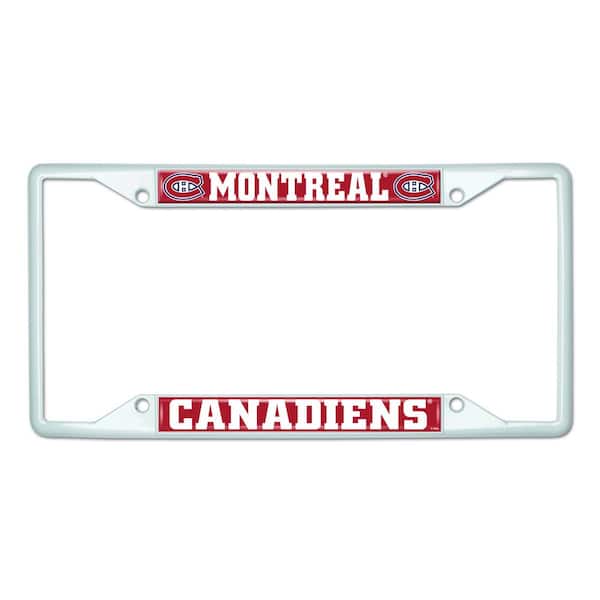 FANMATS Universal Fit NHL - Montreal Canadiens License Plate Frame - White