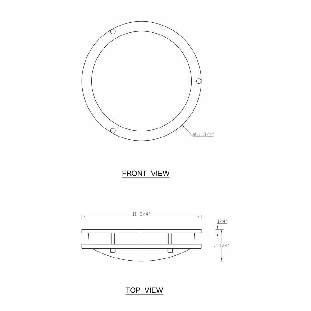 11.75" Brushed Nickel LED Flush Mount with White Diffuser