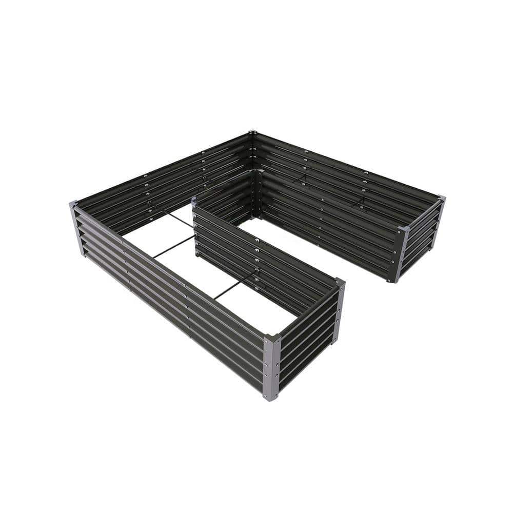 6 x 6 x 1.5 ft. Large U-Shaped Anti-Rust Galvanized Raised Garden Beds Outd