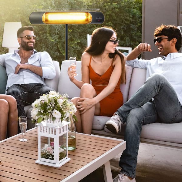 SENGOKU HeatMate 1000-Watt Metal Weatherproof Graphite Patio