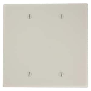 Almond 2-Gang Blank Plate Wall Plate (1-Pack)