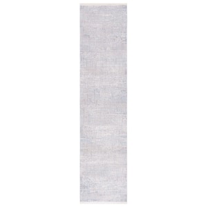 Marmara Gray/Beige/Blue Doormat 3 ft. x 4 ft. Abstract Gradient Area Rug
