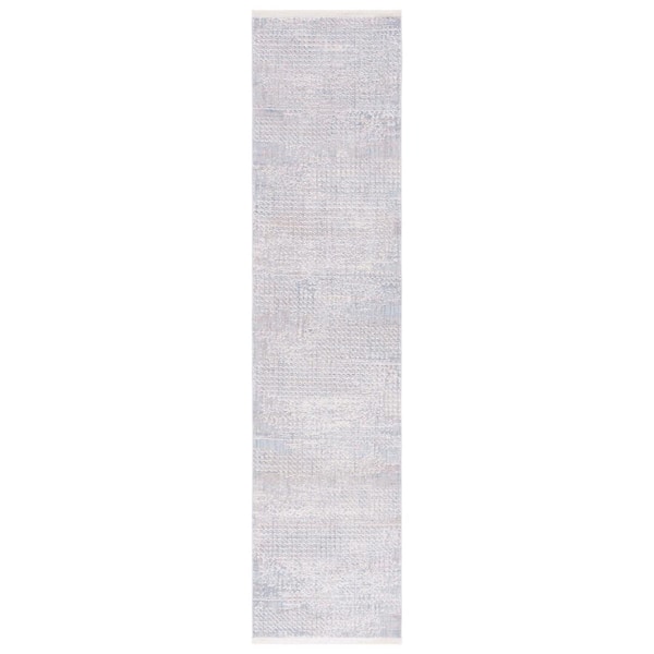SAFAVIEH Marmara Gray/Beige/Blue Doormat 3 ft. x 4 ft. Abstract Gradient Area Rug