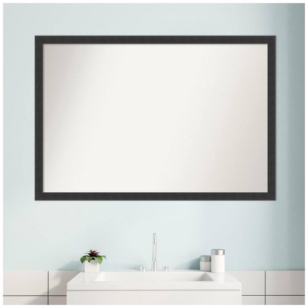 Mezzanotte Black Full Length Rectangular Wood Vanity Mirror