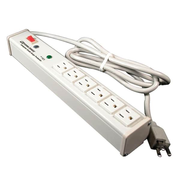 Beenmerg Het is de bedoeling dat Overtreding Legrand Wiremold Perma Power 6-Outlet 15 Amp Computer Grade Surge Strip  with Lighted On/Off Switch, 6 ft. Cord M6BZ - The Home Depot