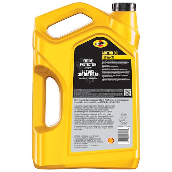 Pennzoil SAE 5W-30 Motor Oil 5 Qt. 550045208 - The Home Depot