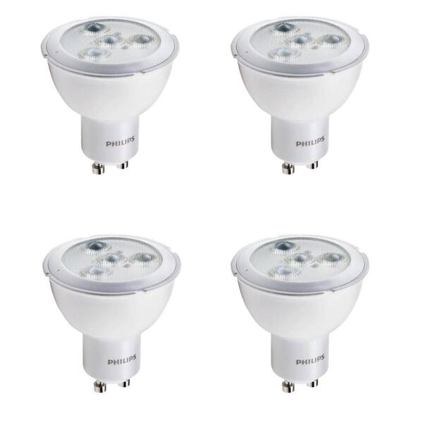 Philips 50-Watt Equivalent GU10 Dimmable LED Flood Bright White (4-Pack)