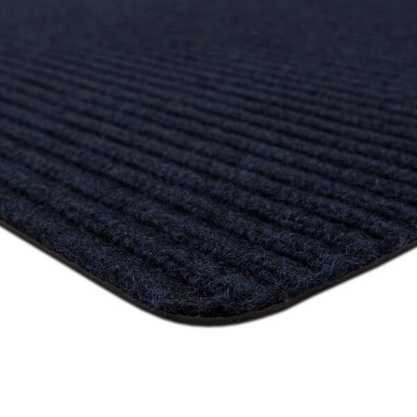 Mohawk Home Striped Utility Mat Grey Indoor/Outdoor 18 in. x 30 in