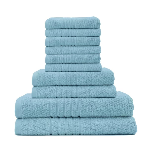 Unbranded Softie 10-Piece 100% Cotton Bath in Aqua
